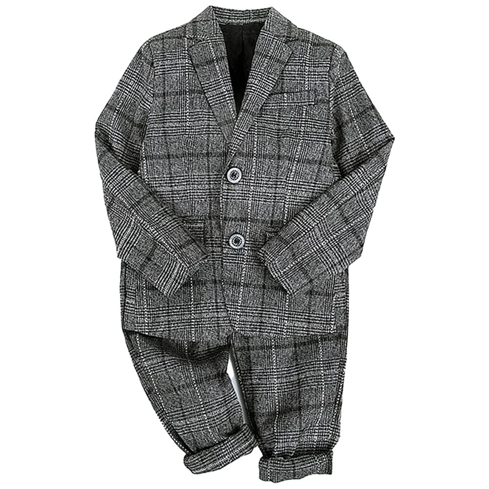 Traje Niños Boda y Ceremonia Vestido Formal Conjunto de Dos Piezas Blazer y Pantalones de Primavera y Otoño