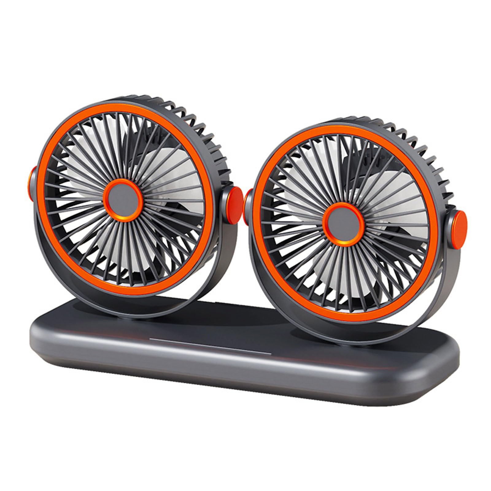 Uqezagpa Rechargeable Twin Head Electric Fan with Customizable Positioning and Quiet Function for Work or Relaxation Flexible Neck Small Fan