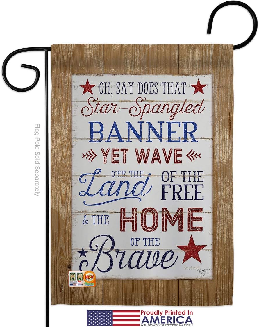 Star and Stripes Spangled Pride Garden House Flags Set Patriotic Patriotism Independence Memorial United State American Small Decorative Gift Yard Banner Made In USA 28 X 40