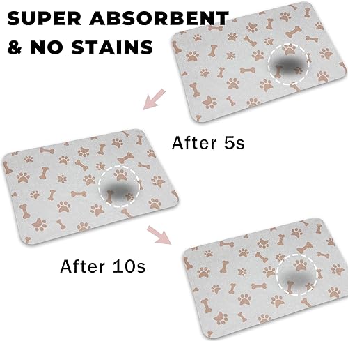 Miniatura 4 de YCT Tapete de comida para mascotas para perros, tapete para comida y agua, tapete para cuenco de agua para perros para bebedor desordenado, tapete