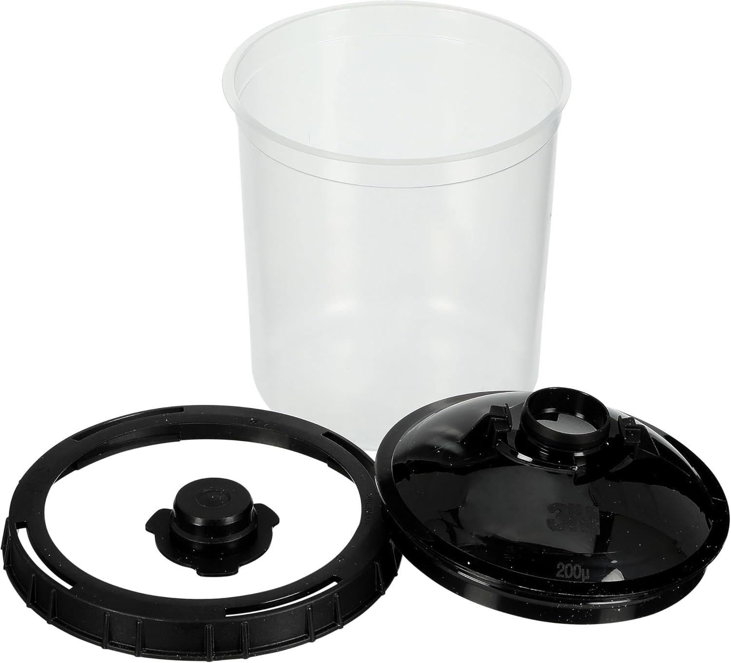 3M PPS Basic Series Lid and Liner Kit, PBS200, Standard, 22 fl oz, 200 Micron Filter, 50 Lids, 50 Liners, 16 Sealing Plugs, 1 Re-useable Collar, Disposable Paint Spray Cup System