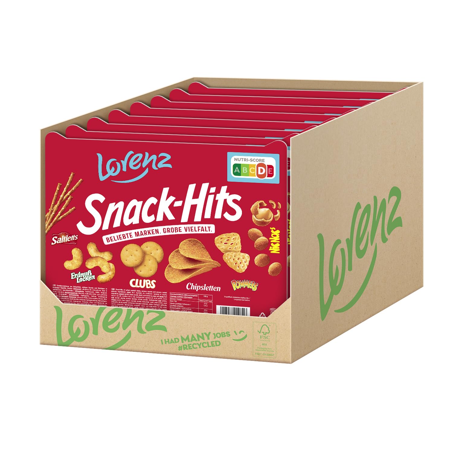 LORENZ Snack-Hits Knabbermischung 8 x 280 g