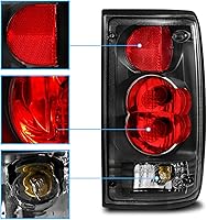Vista 4 de AmeriLite para camioneta Toyota Pickup Hilux 1989-1995; juego de luces traseras de repuesto estilo Euro, color negro; par - lado del pasajero y lado
