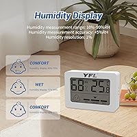 Vista 4 de YFL Termómetro higrómetro digital