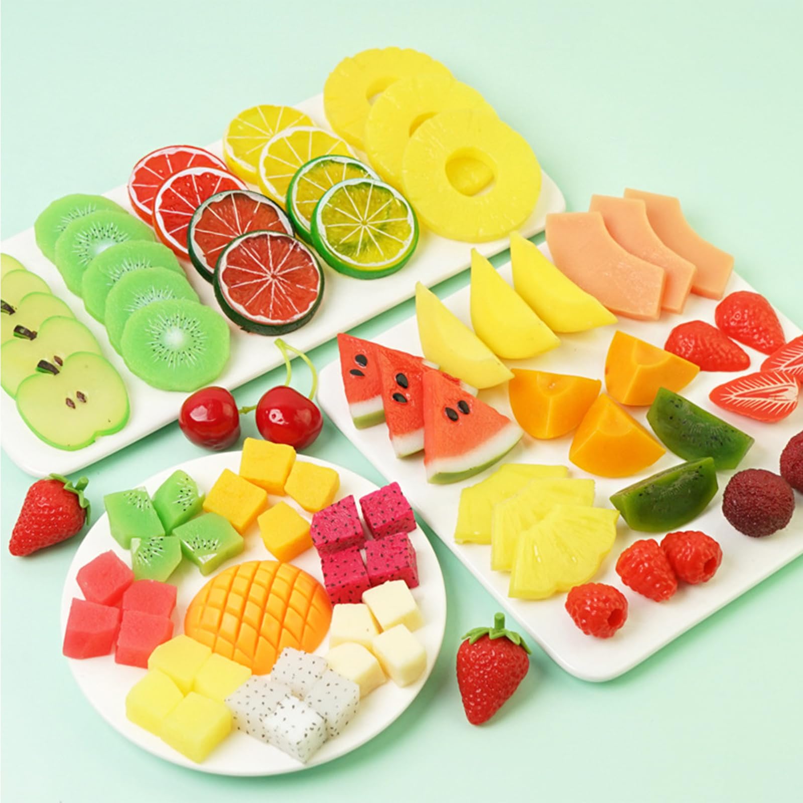 Amazon.co.jp: YiyiLai 5点セット 食品 サンプル フェイクフルーツ