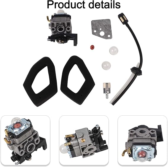 For Carburetor Replacement for Honda Engine Models UMK425, ULT425, UMS425, and HHH25 Includes Gasket and Fuel Filter Kit