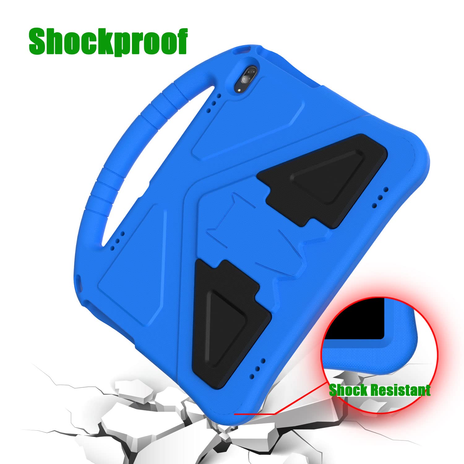 Tading Kids Case For Lenovo Tab M10/P10, Children Friendly EVA Foam Protective Stand Handle Cover