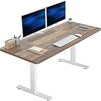 Vista 179 de VIVO DESK-KIT-1B7N-36 - Escritorio eléctrico de pie rústico de 71 x 36 pulgadas, ajuste de altura de memoria, serie 1B, marco negro con parte