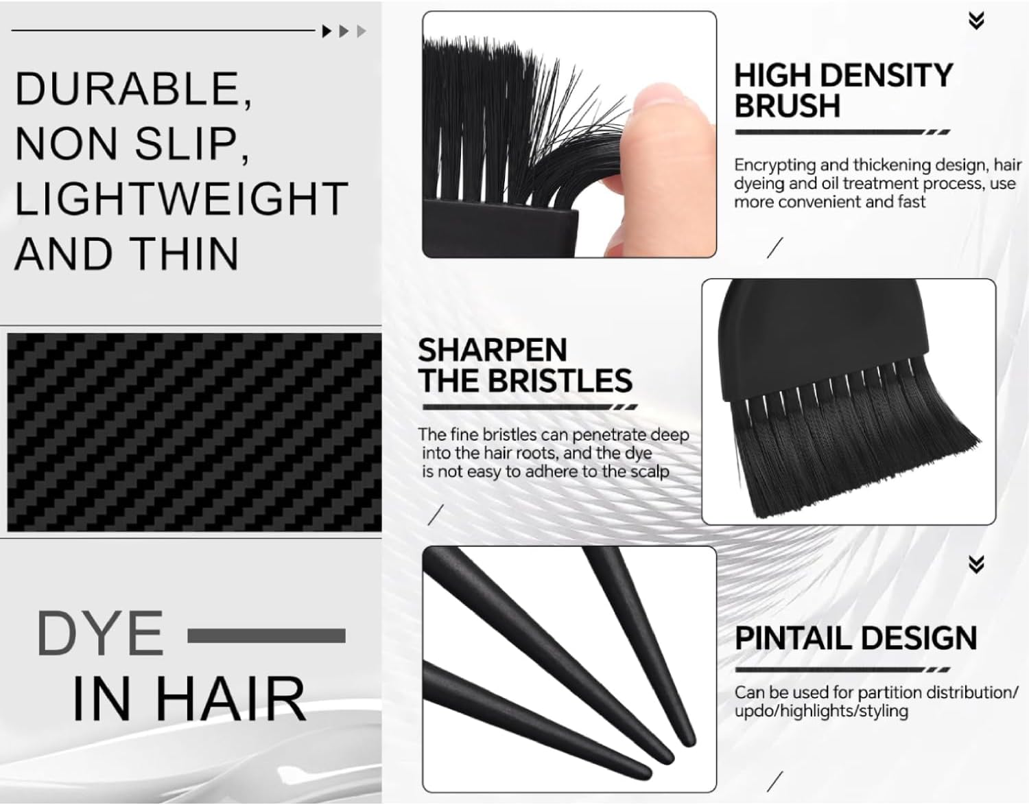 Dye Boards Color Brushes Set (6Pcs), for Balayage, Ombre Lace, Highlighting, Airtouch, for Salon Professionals & Home Users, Professional Hair Color Tools