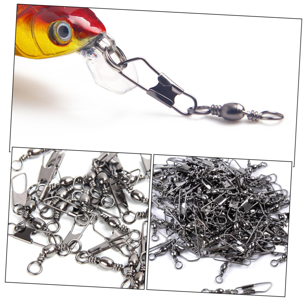 Hemobllo Anillo De Ocho Caracteres Equipo De Pesca Pasador Anzuelos Anillos Eslabones Giratorios Aparejos De Pesca Conector De Pesca Rodamiento De Bolas Eslabones Giratorios A