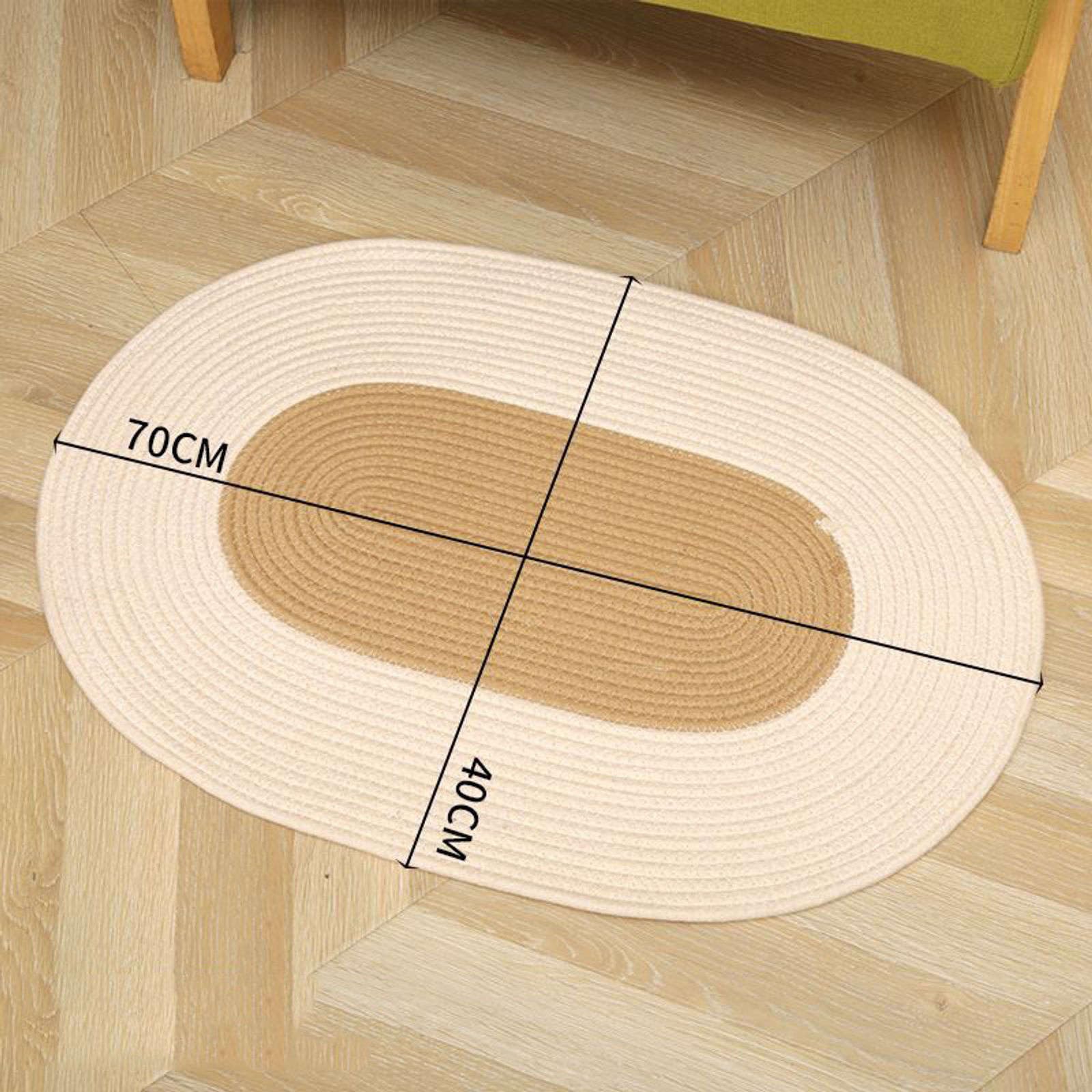 Tissage de corde en coton pour tapis Shaggy résistant et doux 70x40