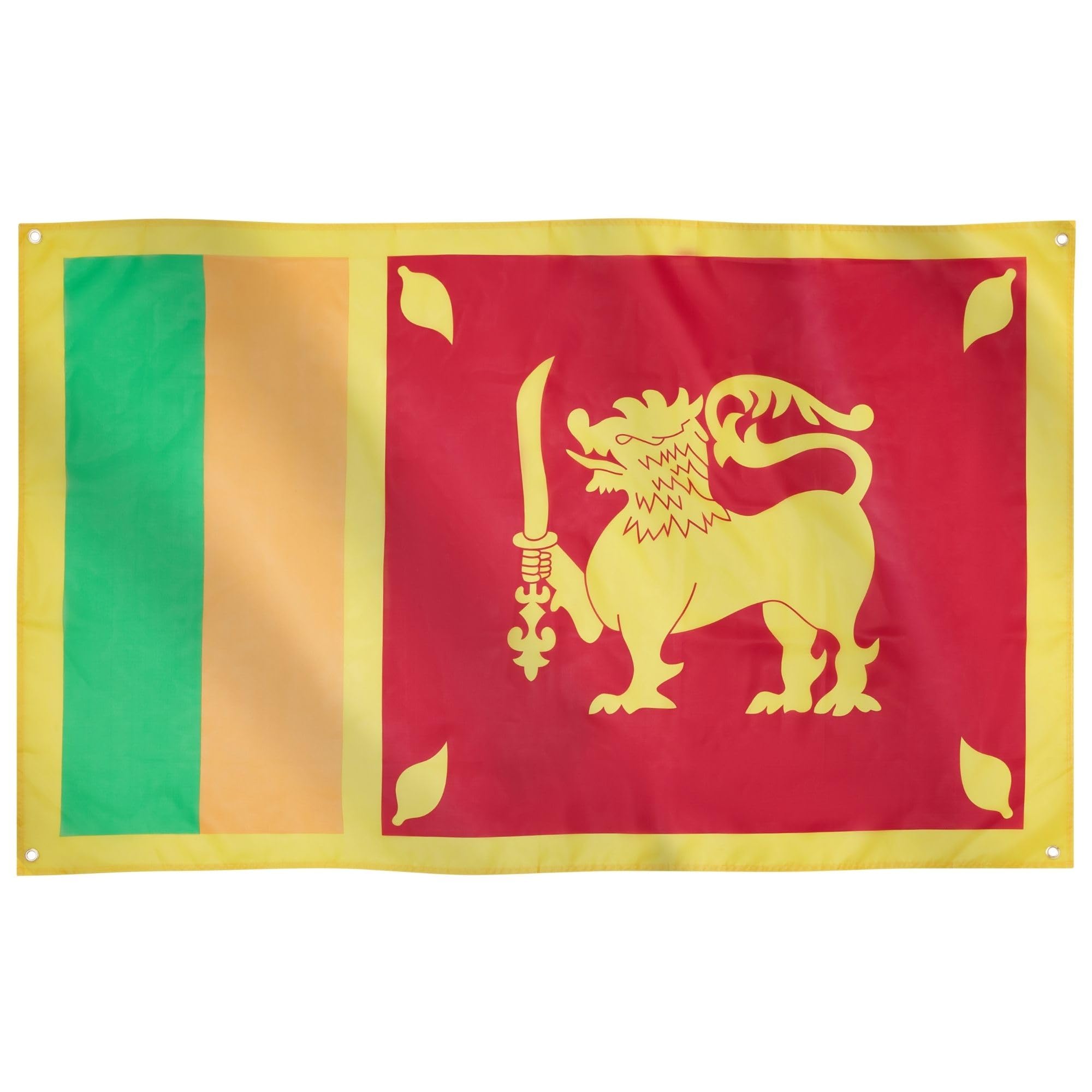 Runesol Sri Lanka Flag 3ft x 5ft 4 Eyelets Eyelet in Each Corner Full Moon Poya Duruthu Pongal โ image 1