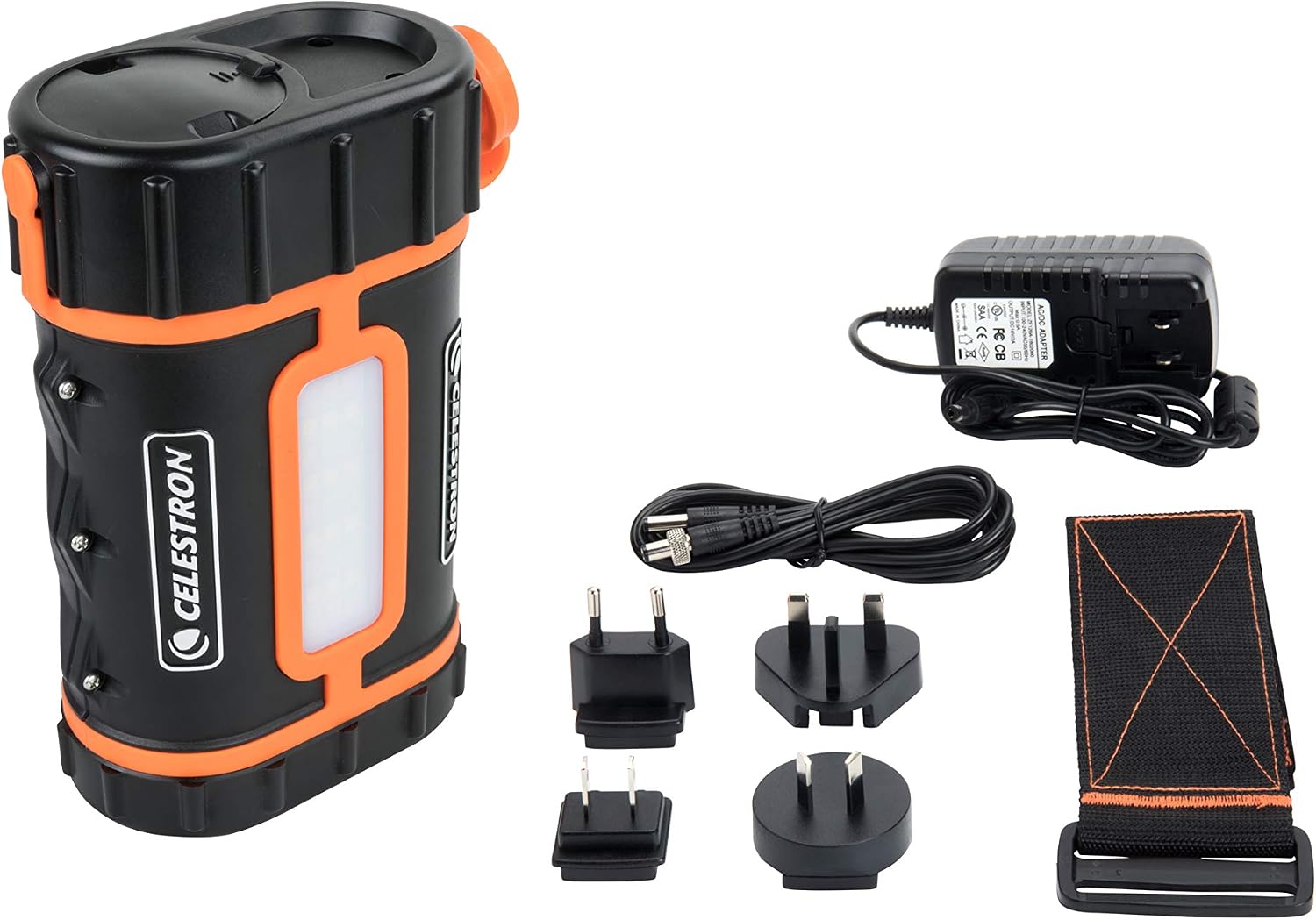 Celestron - PowerTank Lithium Pro Telescope Battery &ndash; Rechargeable Portable 12V Power Supply for Computerized Telescopes &ndash; 17 hour capacity 158.74Wh - RedWhite LED Light - 2 USB Ports, Black18768