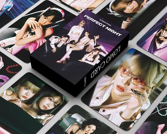 55Pcs Le Sserafim Photocards the Perfect Night New Album Lesserafim Postcards Fans