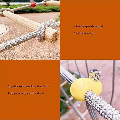 Miniatura 3 de HAZEK Jardín de infancia al aire libre Entrenamiento físico Reposabrazos Puente oscilante Puente de suspensión Puente de equilibrio Puente de madera