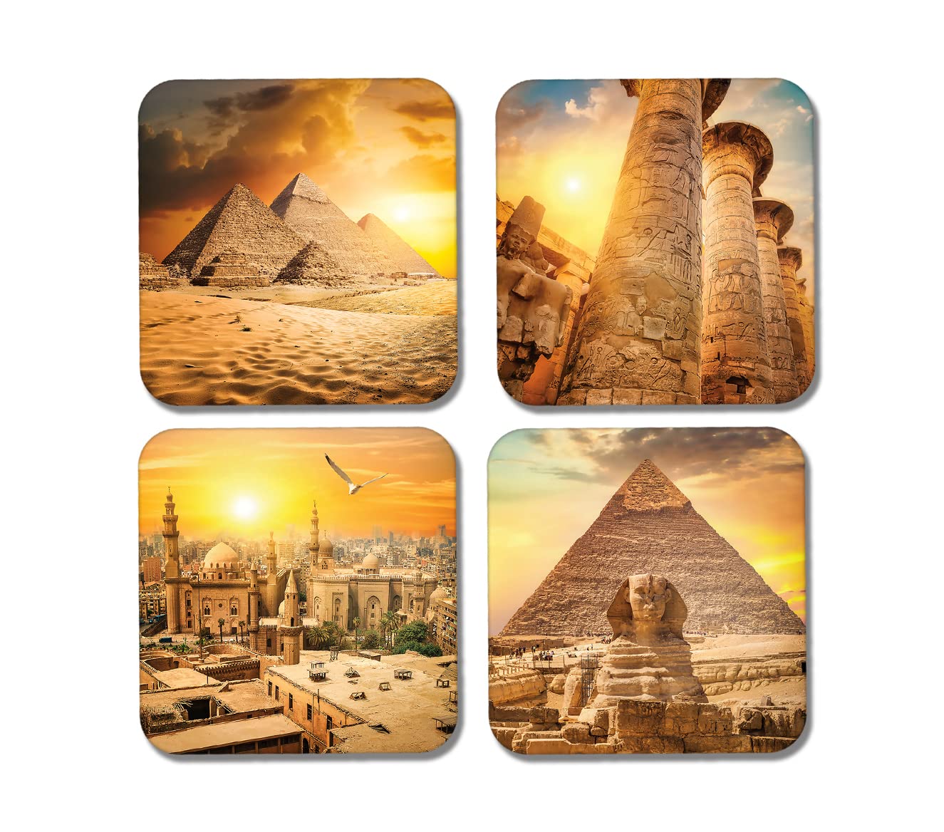 DV DESIGN4 x Square Egypt Coasters - Cairo Travel Pyramids Sunset 77929