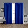 Double Pinch Pleat Blackout Curtains 100% Polyester Thermal Insulated Room Darkening Window Panels Royal Blue, 21 Inch Wide by 72 Inch Long- 1 Panel