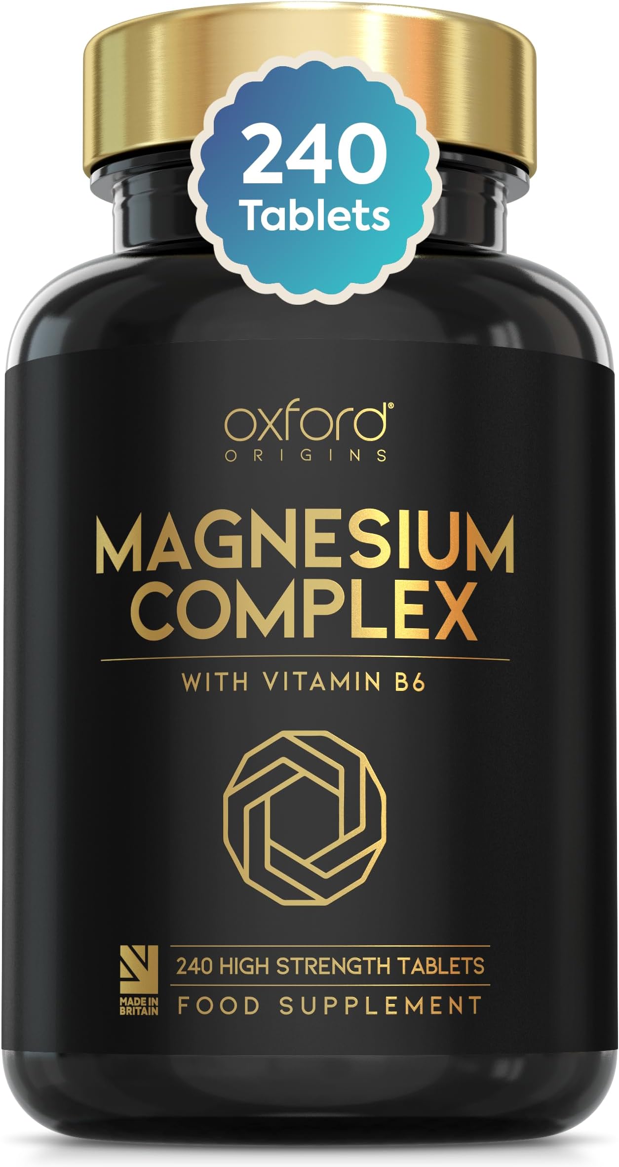 Advanced Magnesium Complex with Vitamin B6 | Made in the UK | Magnesium Supplements for Restless Leg Syndrome Relief, Leg Cramps & Sleep | Mag Citrate, Oxide & VIT B6 | 240 Capsules