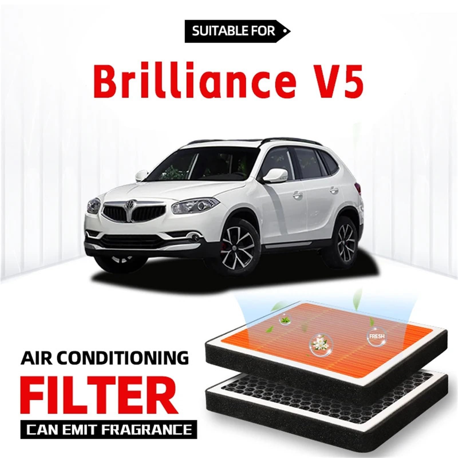Filtro Abitacolo Fit For Brilliance V5 Filtro Aria Filtro Aria Condizionata A Carboni Attivi Con Fragranza Per Purificare L'aria Dell'abitacolo Filtro Abitacolo ai Carboni Attivi Aria Abitacolo
