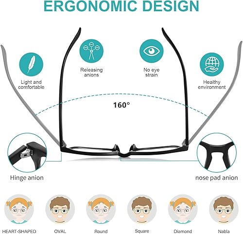 Miniatura 3 de Gafas de luz azul para niños, paquete de 3 gafas de bloqueo de luz azul para niñas y niños, gafas de pantalla de juegos de computadora,