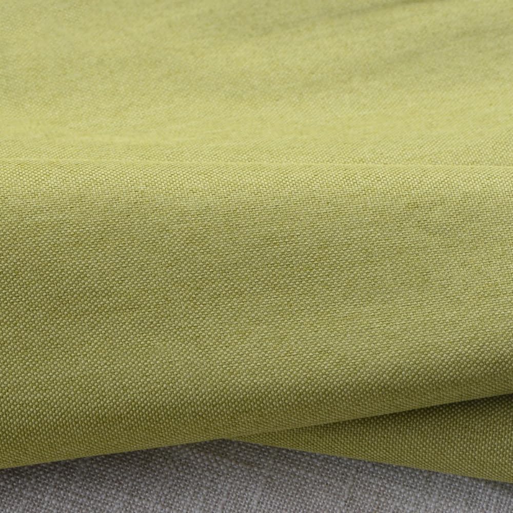 Tessuto di lino artificiale, al metro, per sedie, divani, ad angolo, larghezza 145 cm, giallo-verde, 200 cm