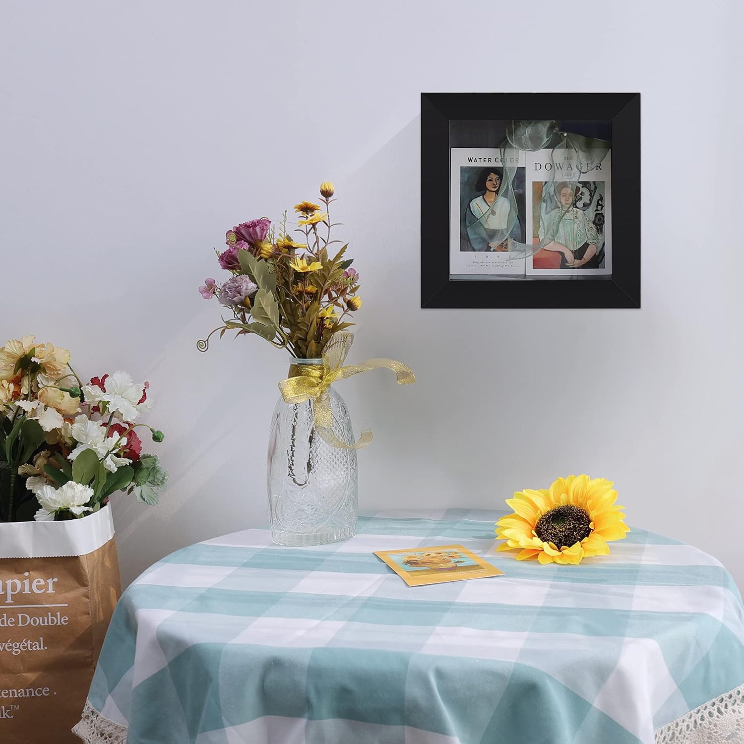 Frametory 8x8 Shadow Box Frame Display Case, 2-inch Depth (Black)