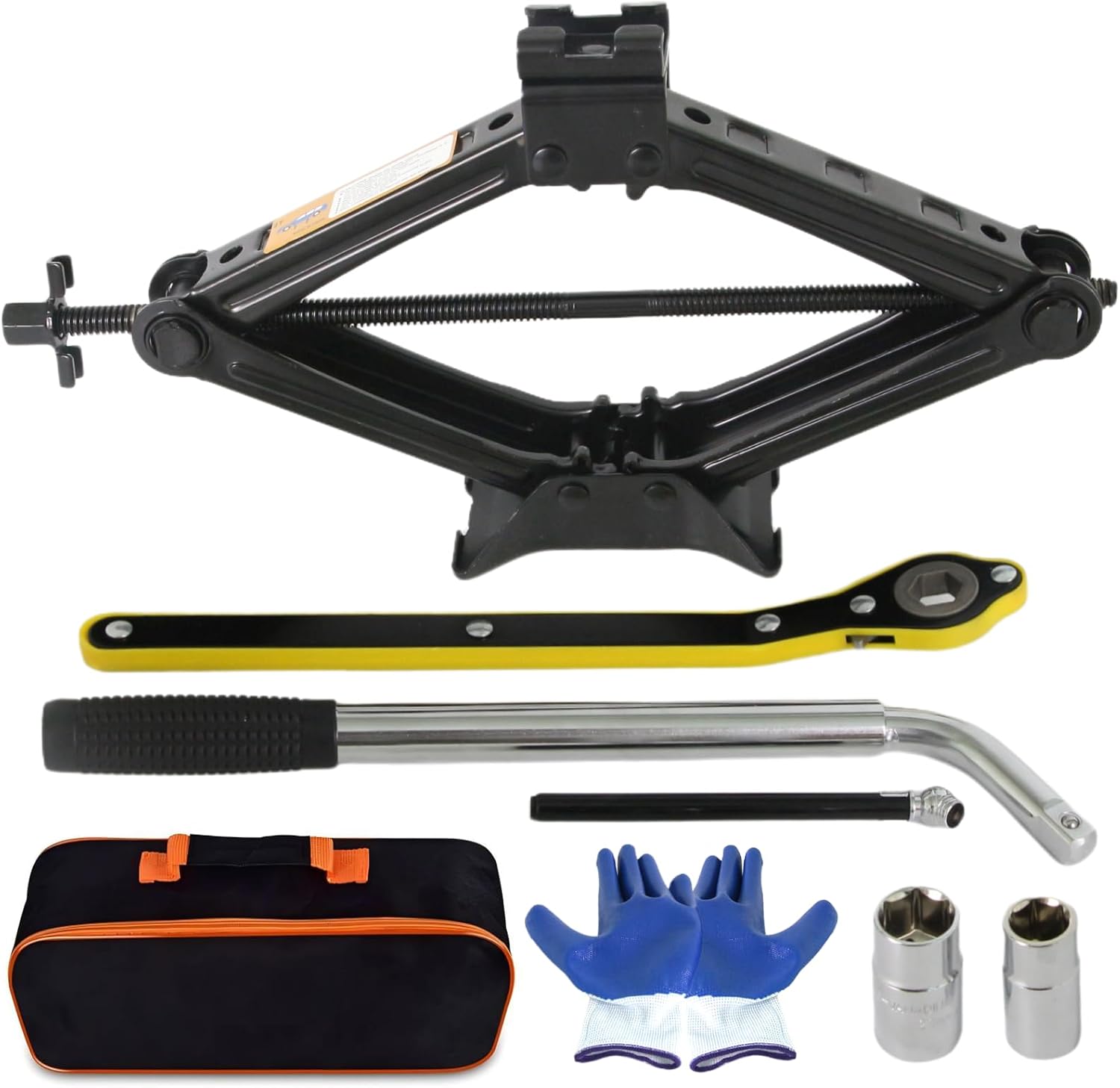 Scissor Lift Jack, 2 Ton 4400 lbs Capacity Car Jack Kit,Upgrade Emergency Spare Tire Changing Repair Kit with Lug Wrench, Universal Vehicle Scissor Lift Jacks for SUV for SUV, Sedan, Coupe