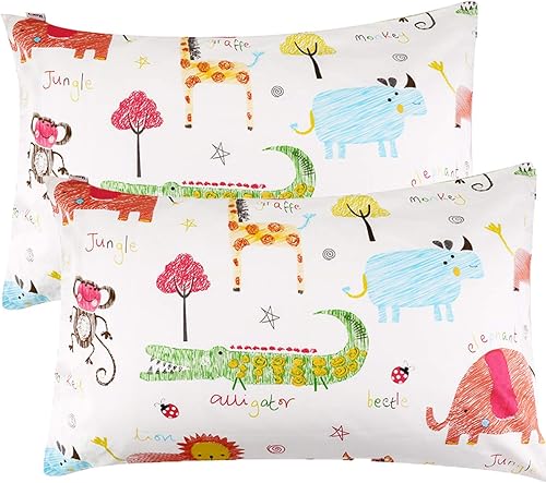 Fundas de almohada para niños y niñas paquete de 2 fundas de almohada para almohadas de tamaño 13 x 18 o 12 x 16 pulgadas para ropa de cama de niños