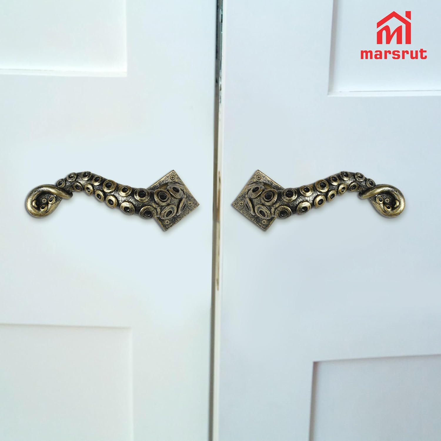 Octopus Door Handle, Unique Steampunk Door Knobs for Home Decor, Tentacle Vintage Gothic Pull Knocker, Furniture Fits Various Doors, Drawers & Cupboard Indoor Outdoor, Ergonomic & Non-deformable