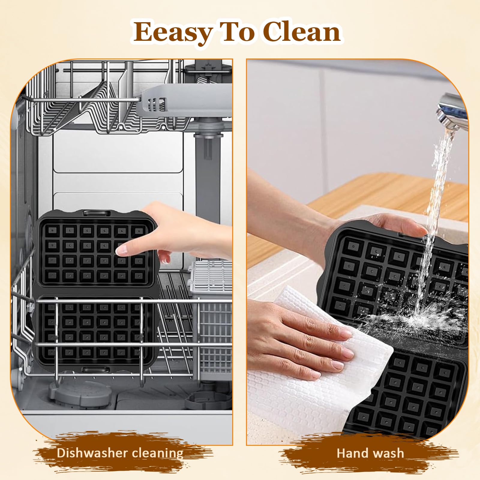 Moule à Gaufres Silicone Pour Friteuse Sans Air (air Fryer) - 2 Pièces, Compatible Ninja AF500EU/Cosori 10L - Résistant à La Chaleur, Réutilisable, Antiadhésif