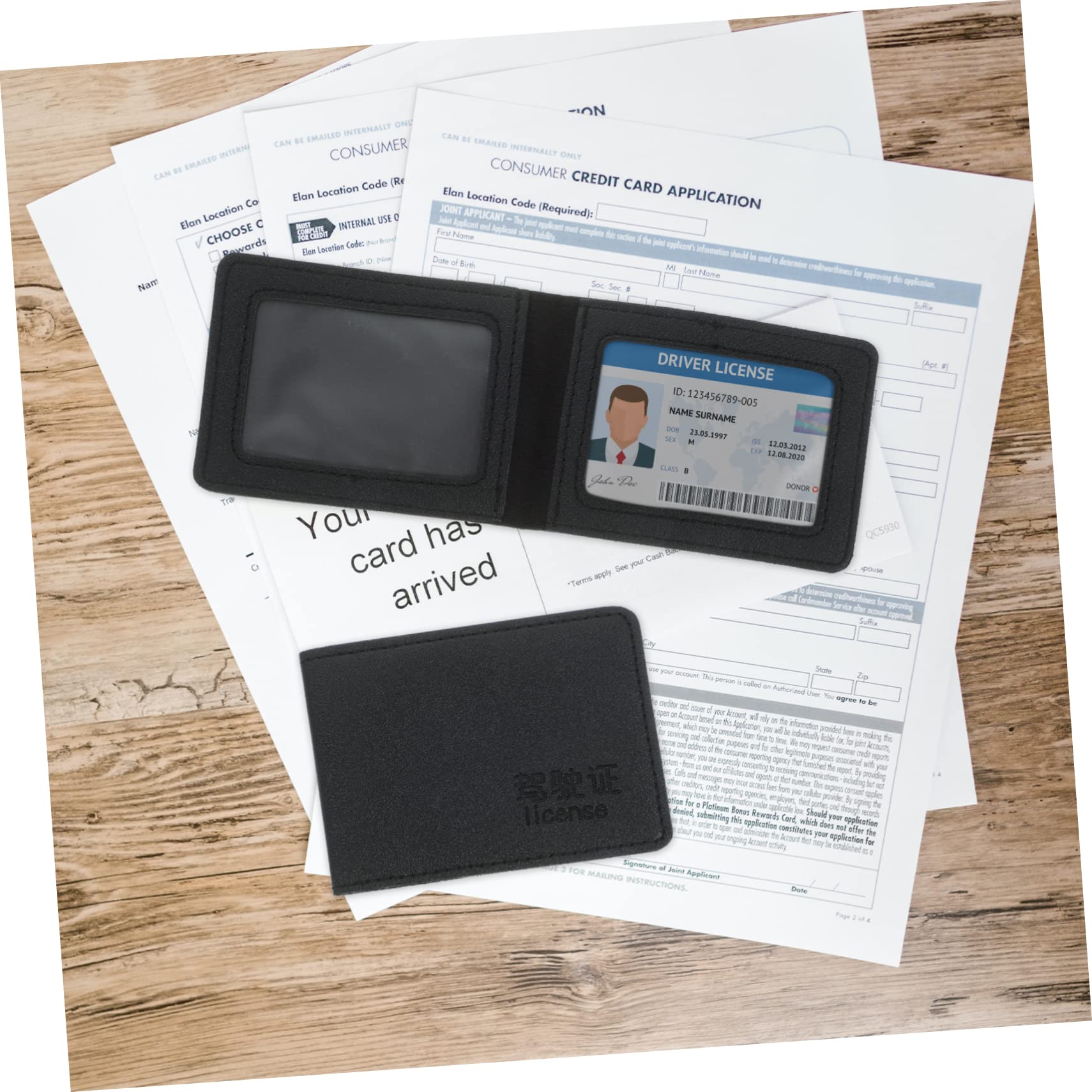 Homoyoyo 5 Pack Modern Credit Cards Purse Bifold Id Holder Wallet Car Card Holder Wallet Driver License Organizer Pu Leather