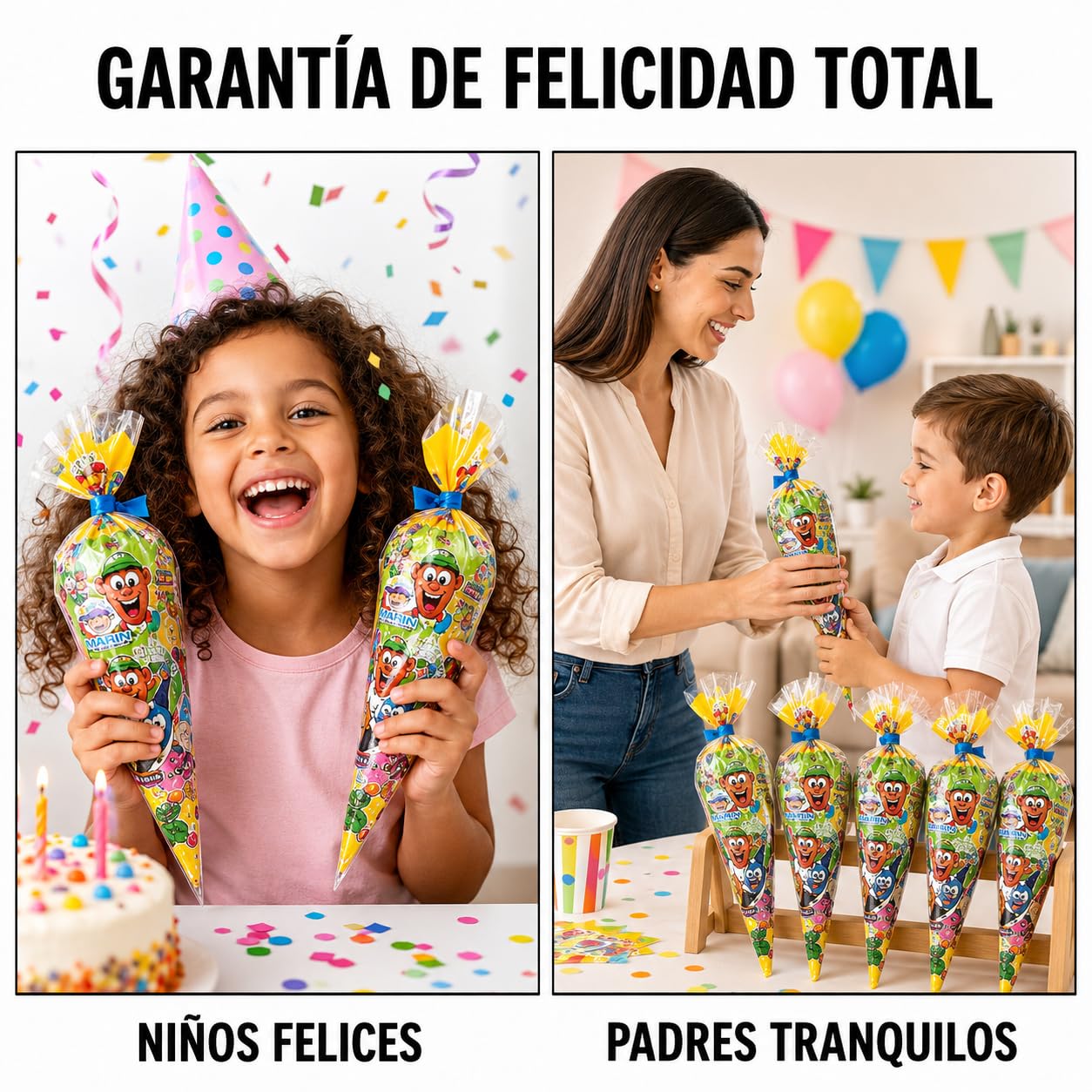 Bolsas Chuches Cumpleaños Gominolas Infantiles Surtidas Sin Gluten Fiesta Niños Regalo Piñata