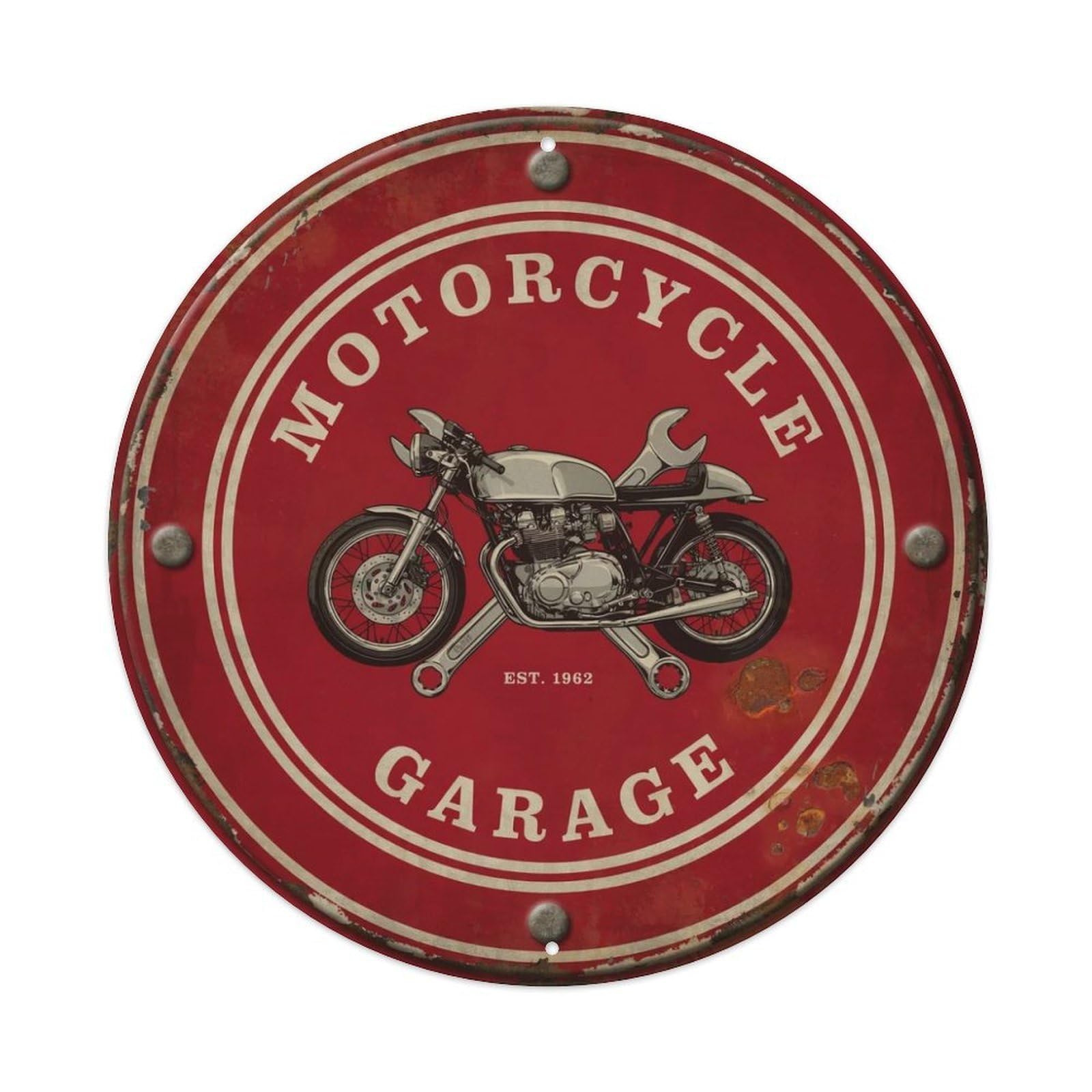 Motorcycle-Garage Metal Tin Sign Plaque