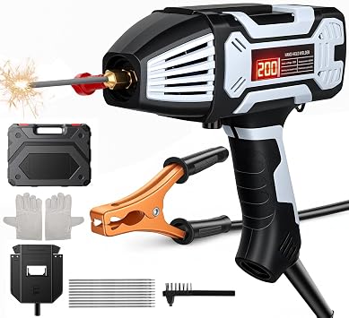Portable Welding Machine Handheld, 220V ARC Welder Machine with IGBT Inverter 20-200A Current Adjustment, Electric Welder Machine Fits for 3/32"-1/8" 2.5-3.2mm Wire Rods