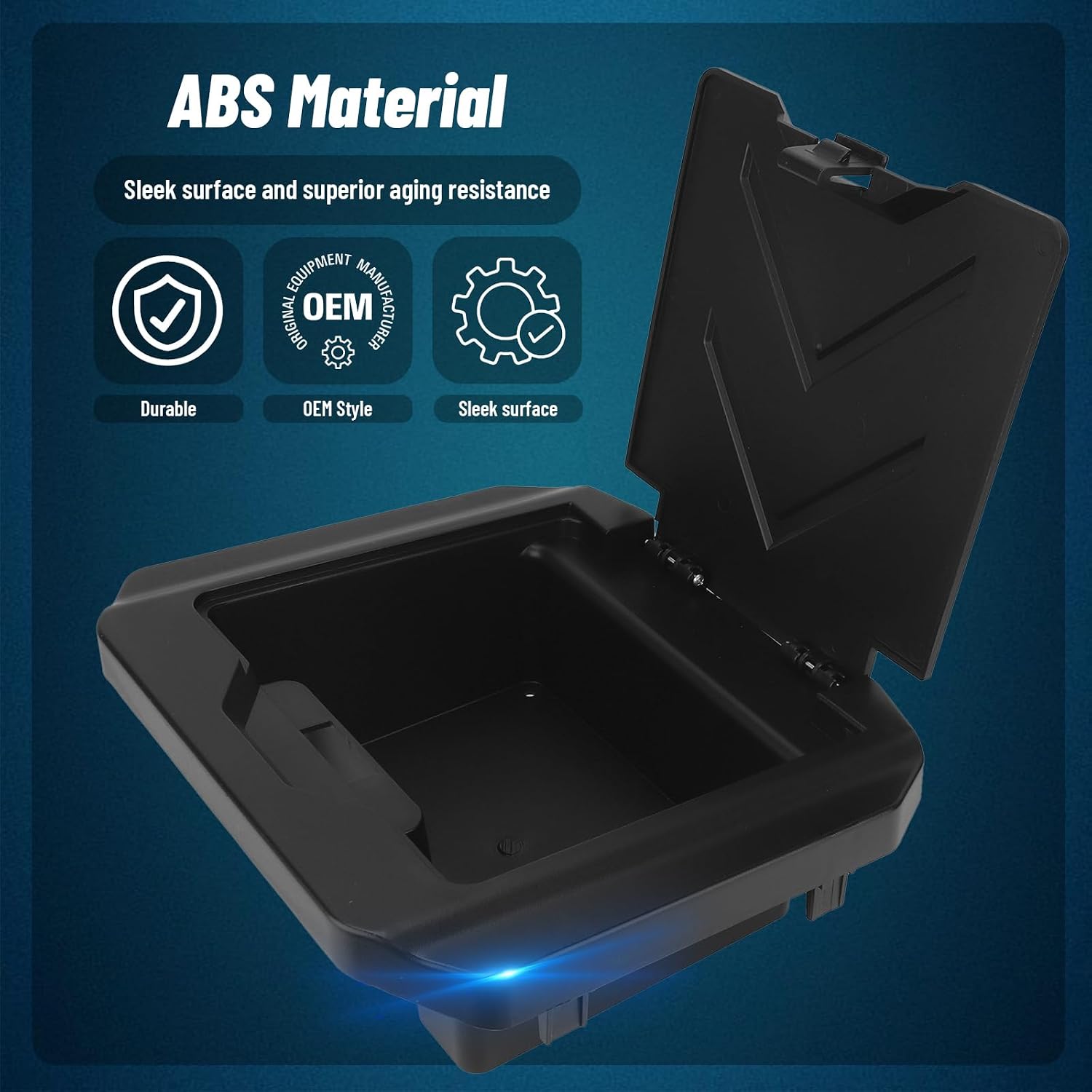 Chelhead Center Console Dash Storage Box ABS, Dashboard Tray Black Center Compartment Storage Bin Compatible with RZR PRO XP 2020-2025 Interior Accessories Dashboard Organizer
