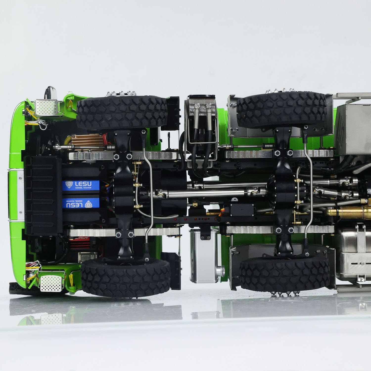 LESU 1/14 8x8 RC Hydraulic Roll On Off Dump Truck Metal Chassis Dumper Differential Lock 540 Power Motor EDS Axles 2Speed Gearbox Model Car Hobby Grade Model