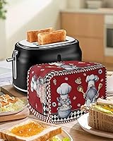 Vista 5 de Kitchen Chef - Cubierta para tostadora de gnomos de 2 rebanadas, cubiertas pequeñas para electrodomésticos de cocina, cubierta de horno tostador