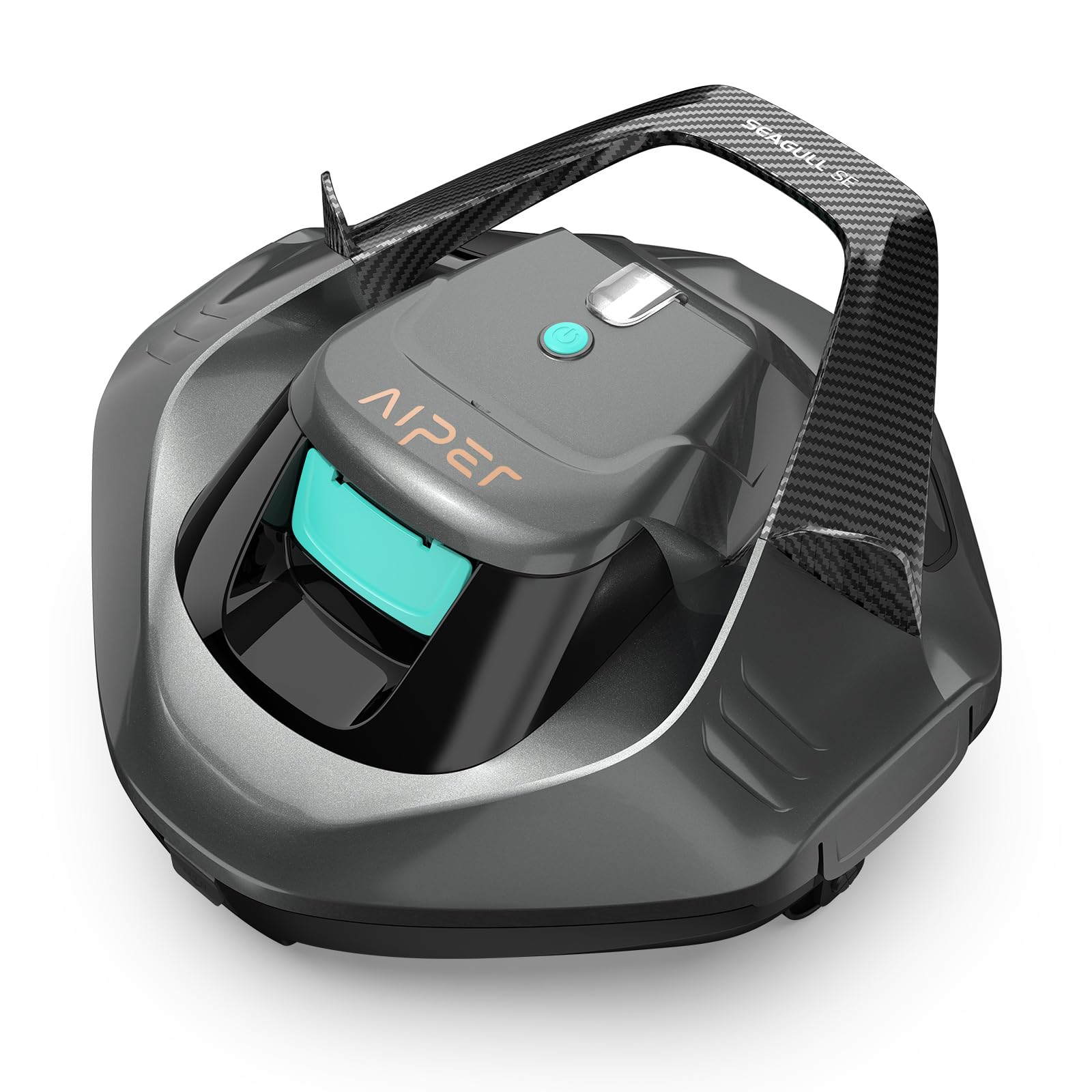 AIPER Seagull SE Pool Robot, Wireless Pool Vacuum Cleaner, Battery, Floor Vacuum Cleaner with 90 Minutes Running Time, Automatic Parking, Dual Drive Motors  LED Indicators for Flat Floor Pool up to 80 m²