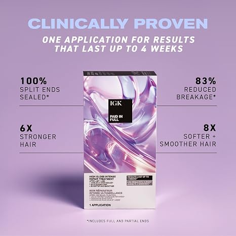 IGK Paid In Full High Gloss Intense Repair Treatment - 100% split-ends sealed. The next-generation of repair.