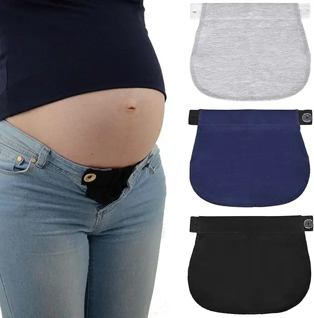 Extenseur Pantalon Ajustable Maternité - 3 Pièces Couleurs (Bandeau Grossesse)