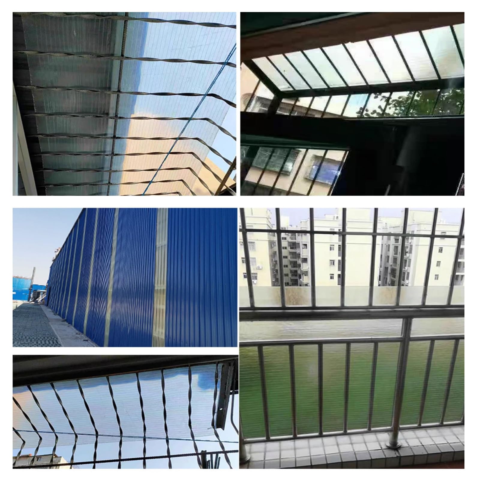 Przezroczysty, odporny na promieniowanie UV panel słoneczny do markizy szklarniowej, odporna na deszcz, przezroczysta osłona izolacyjna do szopy, odporna na uderzenia, blacha dachowa ogrodowa, do