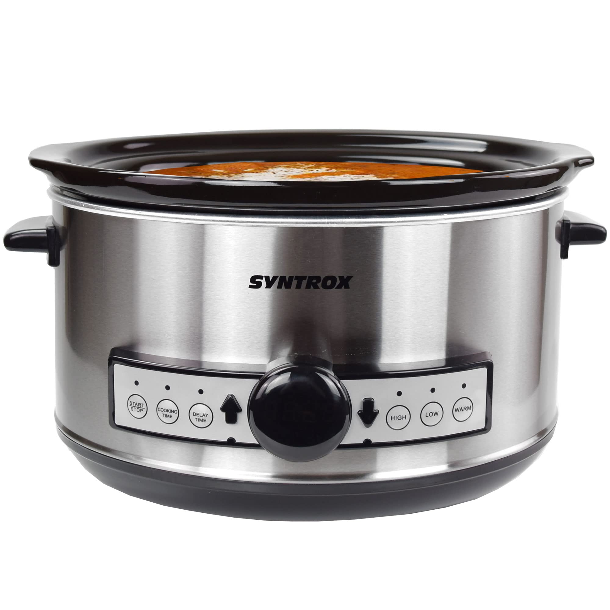 Syntrox Germany Slow Cooker Schongarer 4,5L mit Timer und Warmhaltefunktion - Leistung 280 Watt