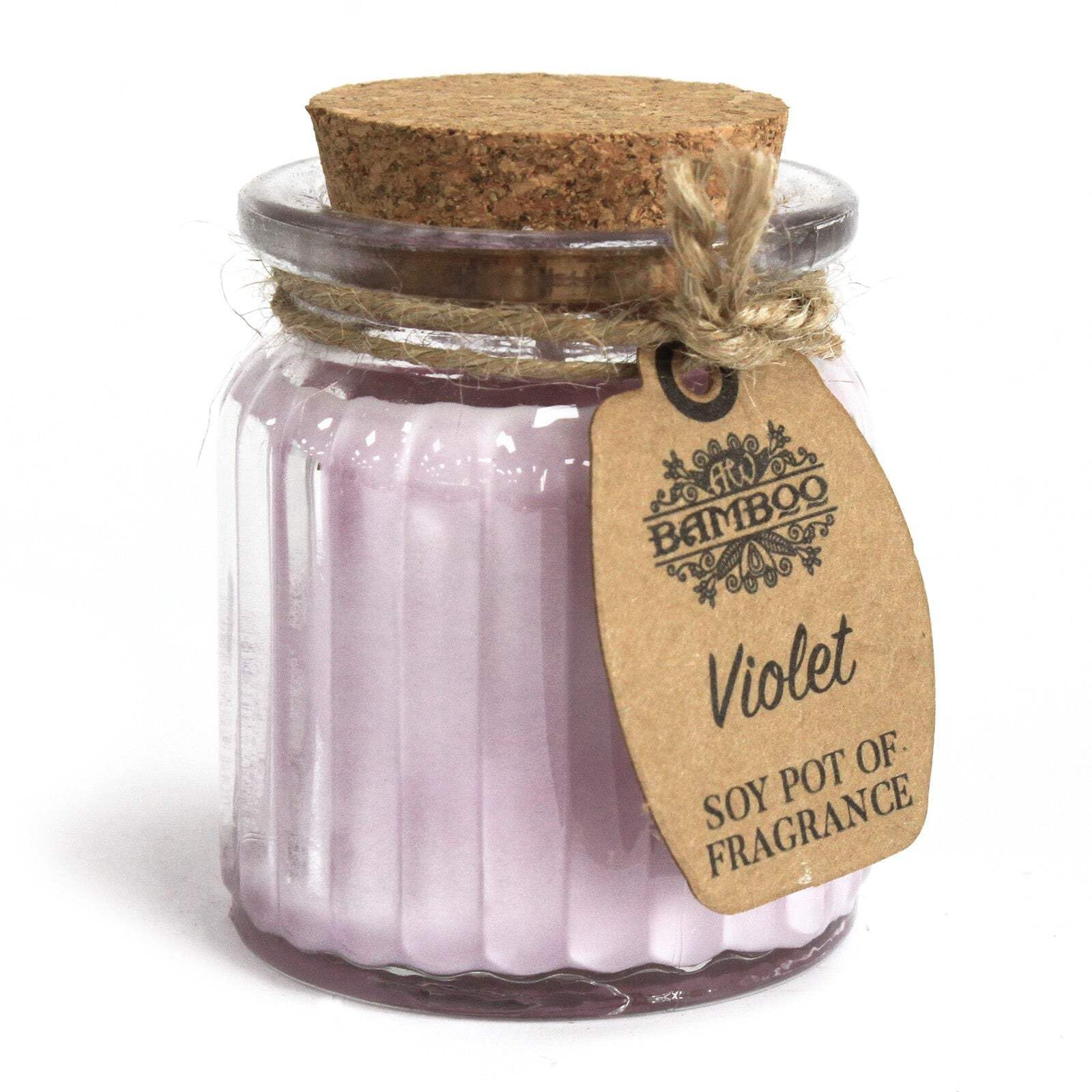 Buy Top Gift Violet,Brown Soy Pot Of Fragrance Glass Jar Candle - Violet