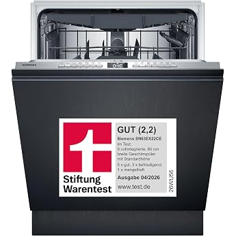 Siemens SN63EX22CE iQ300 Fully Integrated Smart Dishwasher with Cutlery Drawer Height-Adjustable Upper Basket VarioSpeed Plus Efficient Drying Automatic Programme infoLight Made in Germany 60 [Energy Class A]