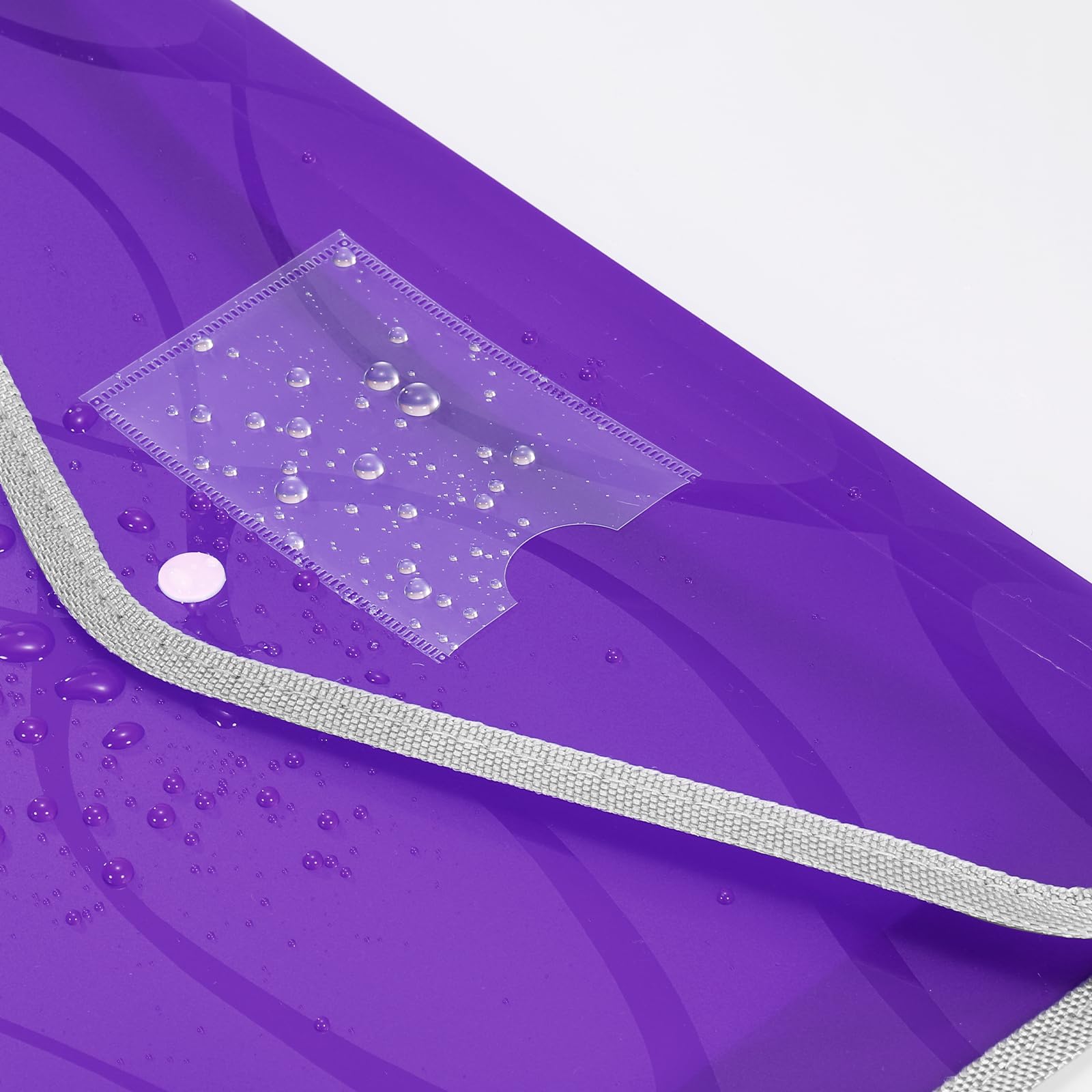 YOKIVE 2 Pezzi Cartella Plastica A4 Viola 36x28.5 cm | 14.2x11.2 Pollici, Grande Capacità, Organizzatore Documenti, Chiusura a Scatto, per Lettere, per Ufficio Casa Viaggio