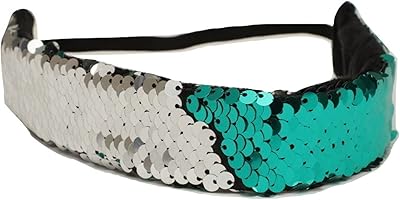 Sparklee Me Mermaid Sequin Headband Reversible Color Changing Sea Green/Silver
