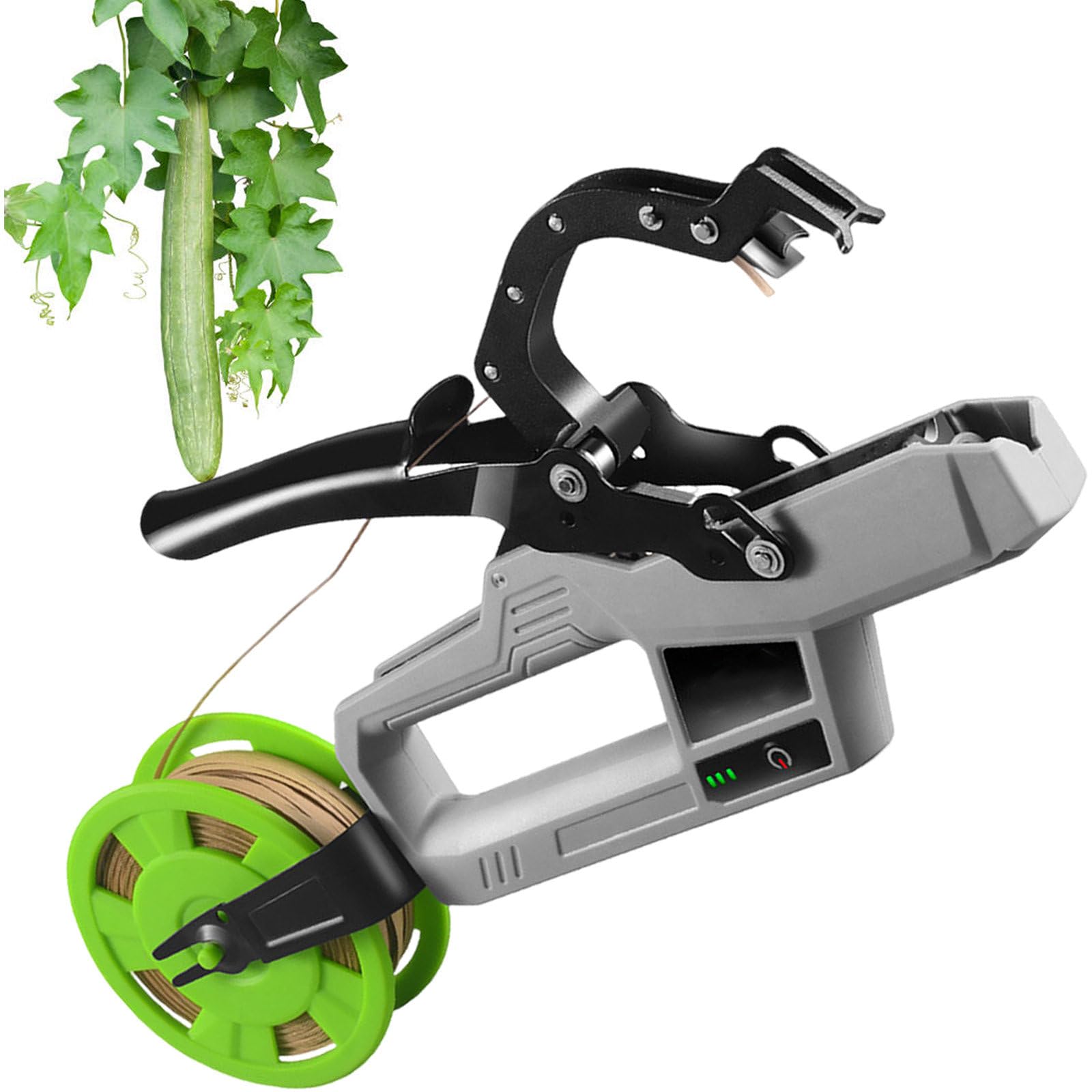 MáQuina EléCtrica PortáTil para Atar Plantas, DiáMetro MáXimo De Atado De 45 Mm, Equipo EléCtrico para Atar ViñAs De JardineríA De 4,2 V Y 2,5 Ah, con Indicador De Potencia