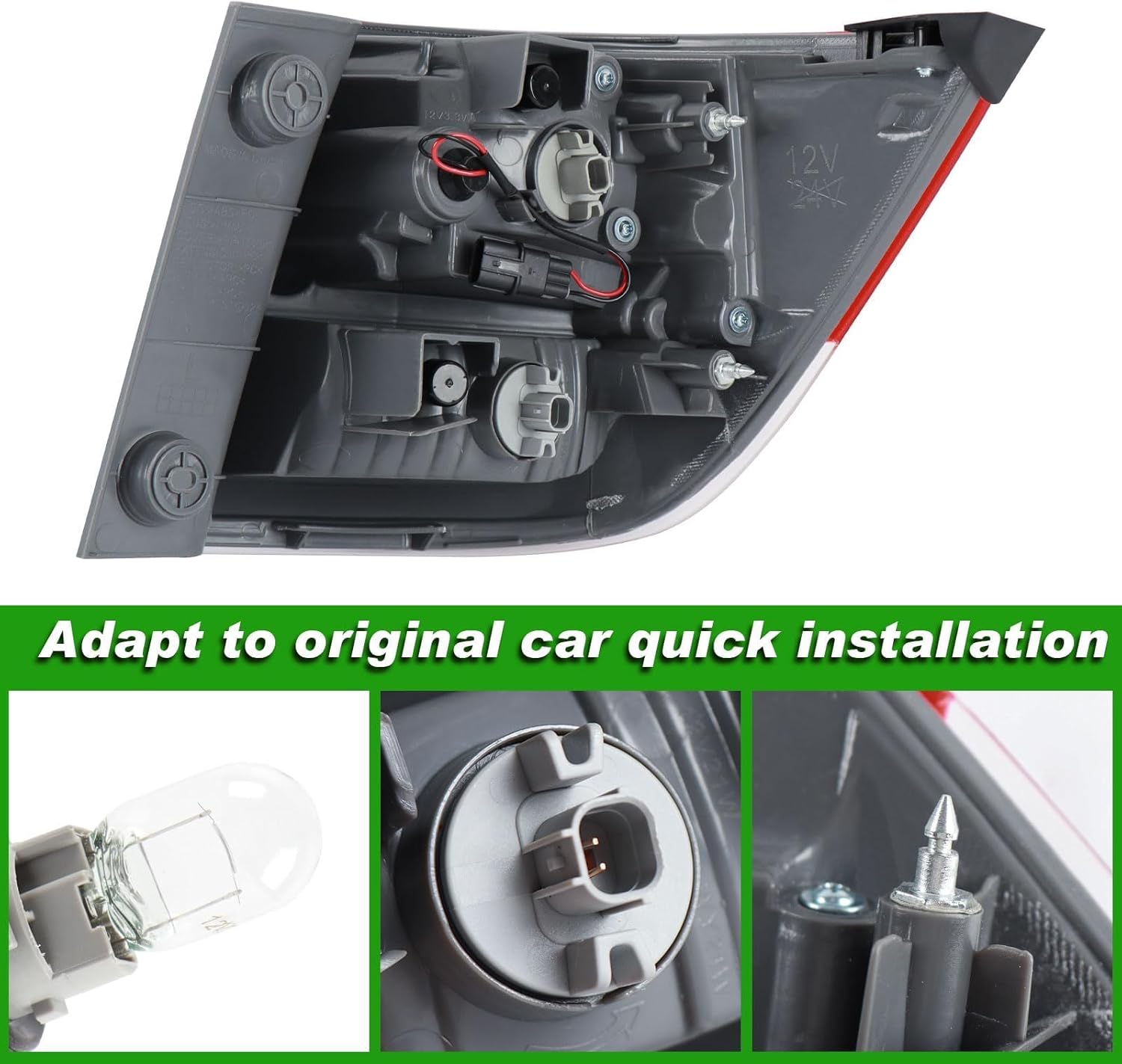 Tail Light Outer Compatible with Honda Odyssey 2014-2017 Rear Taillight Assembly Right Passenger Side Brake Lamp Replace HO2805104