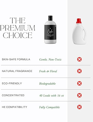 Miniatura 7 de Home"CALM"" Luxe Linen & Delicates Wash, detergente líquido natural para ropa, aroma a lavanda y rosa (paquete de 1) (16 onzas líquidas)