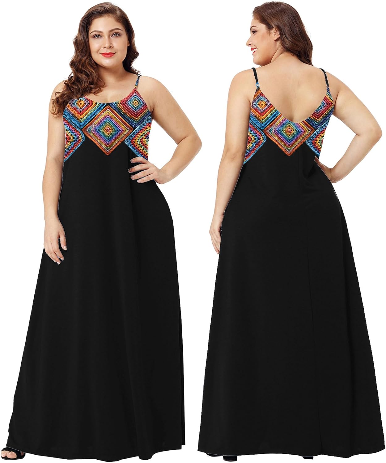 Wolddress Womens Maxi Dress with Pockets 2026 Casual Strap Plus Size Loose Plain Long Office Summer Beach Travel Dresses S-5X - Image 4